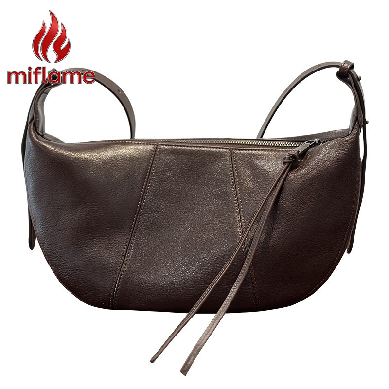 Luxury Bags Quiet - Genuine Leather Hobo Bag for Women