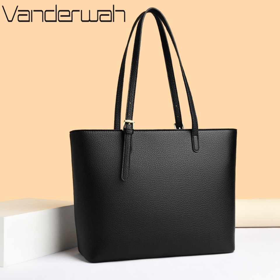 Luxury Tote Bags With Zipper - Solid Color Women's Shoulder Bags Soft