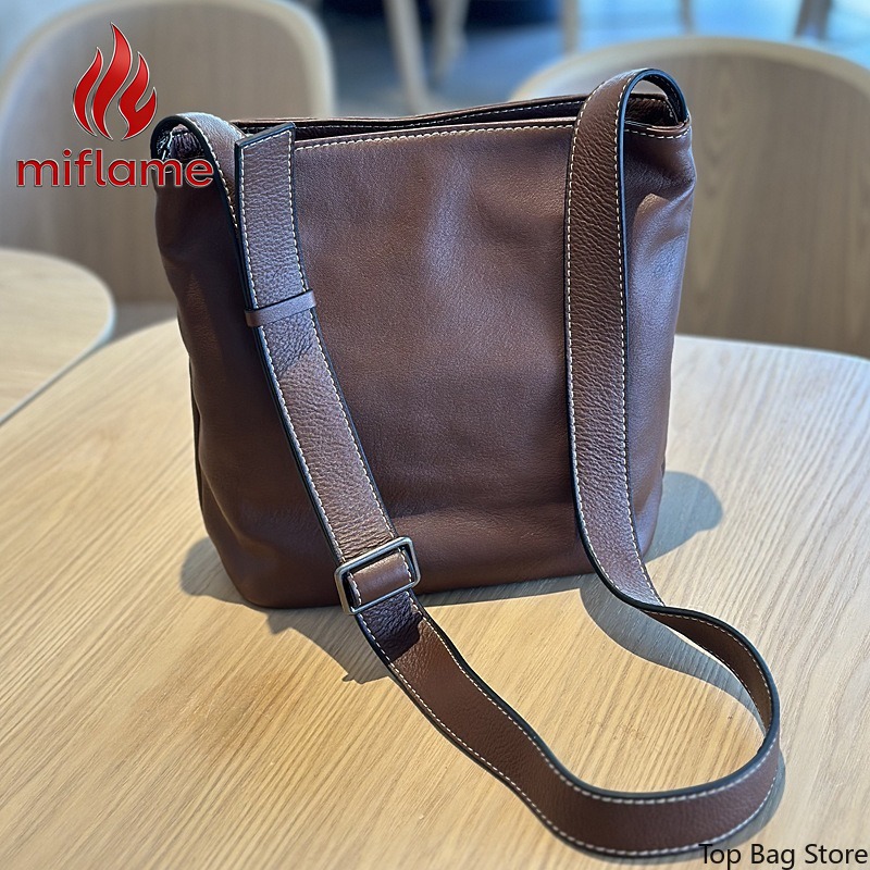 Luxury Bags Quiet - Genuine Leather Bucket Bag for Women