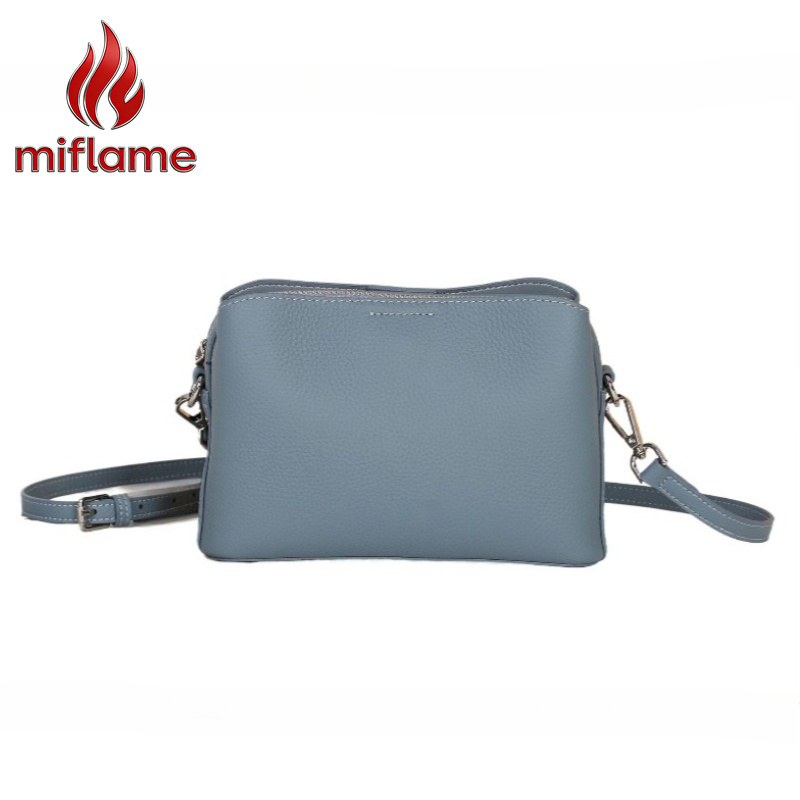 Luxury Bags Quiet - Genuine Leather Square Crossbody Bag for