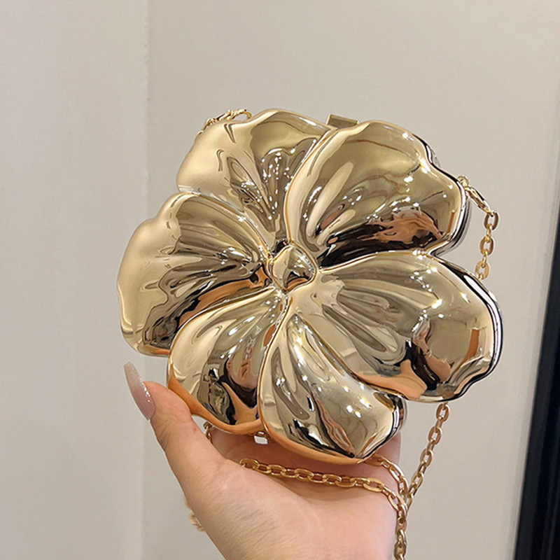 Mini Bag Evening Clutch - Fashionable Colorful Women's Shoulder Bag Metallic