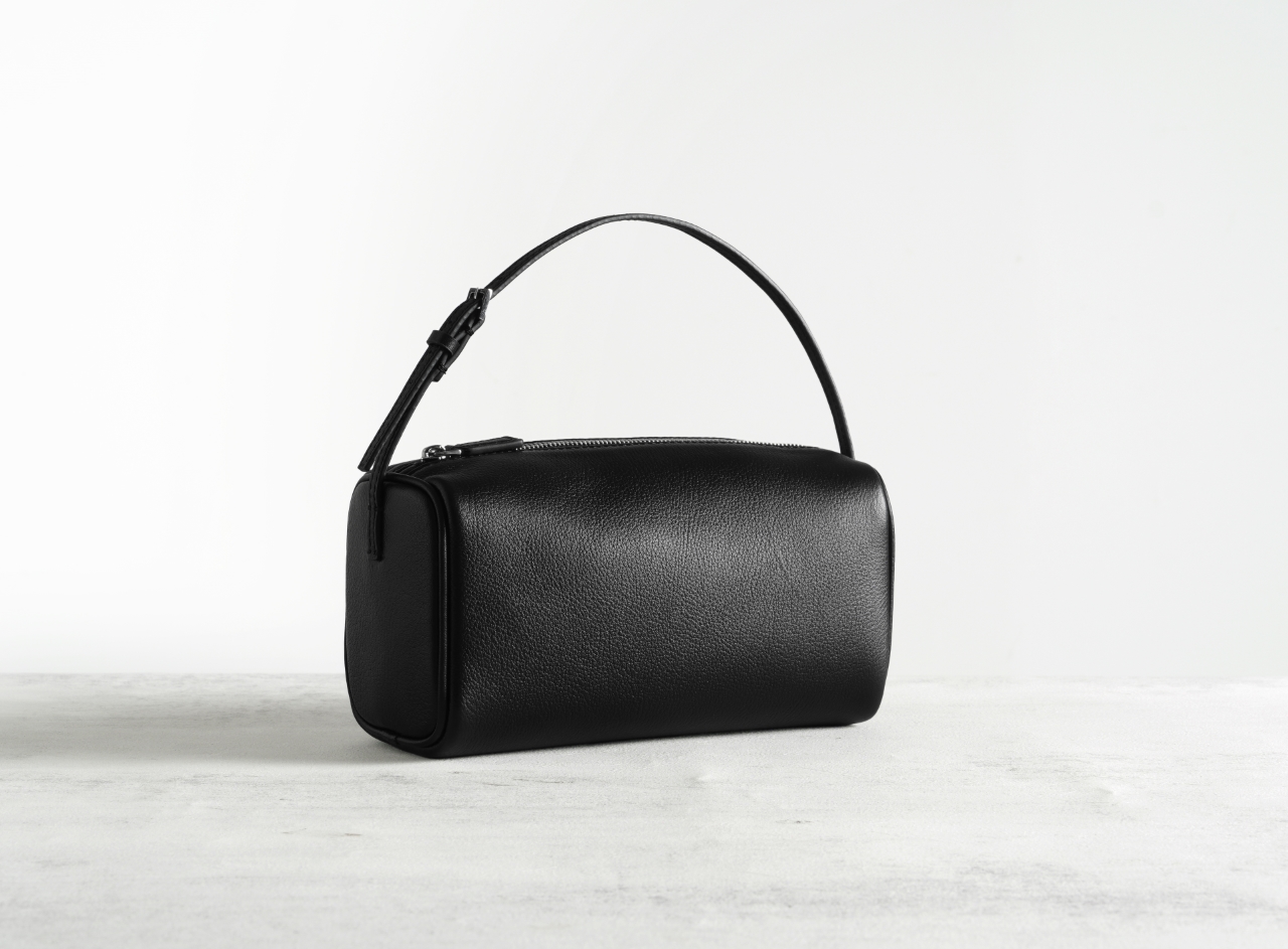 Luxury Bags Quiet - Women's Minimalist East-West Leather Shoulder Bag