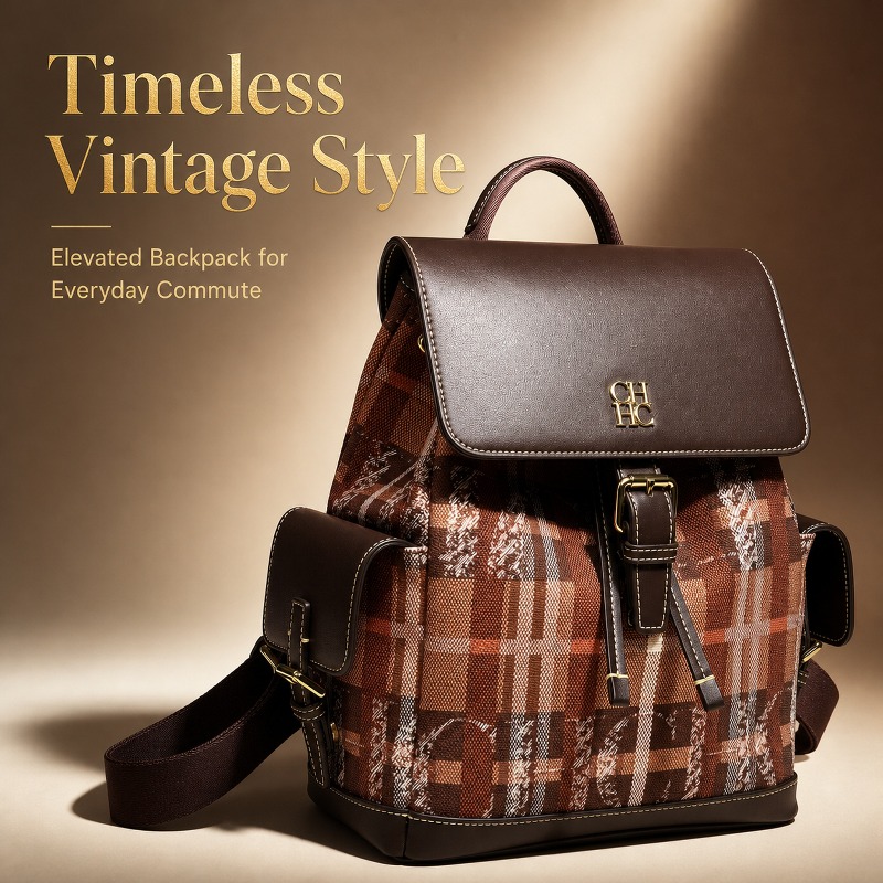 Luxury Bags For You - CHHC Fashion Color Block Backpack Dating