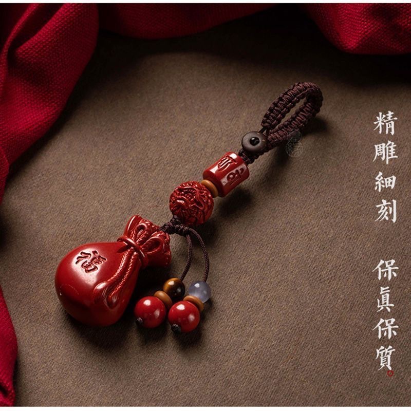 Luxury Bags And Accessories - Luxury Red Cinnabar Lucky Bag Key