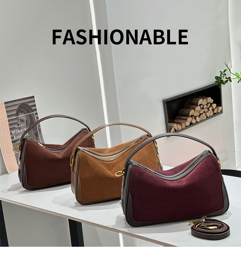 Luxury Bags On Sales - Women's Genuine Leather Handbag Suede Bag