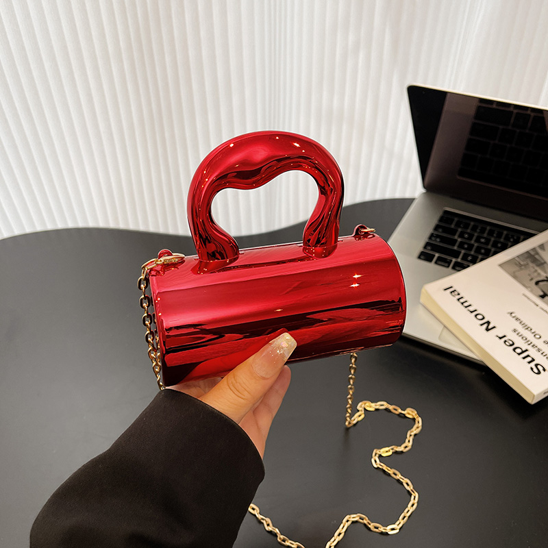Luxury Bags Affordable - Acrylic Solid Color CHAINS Hasp Crossbody