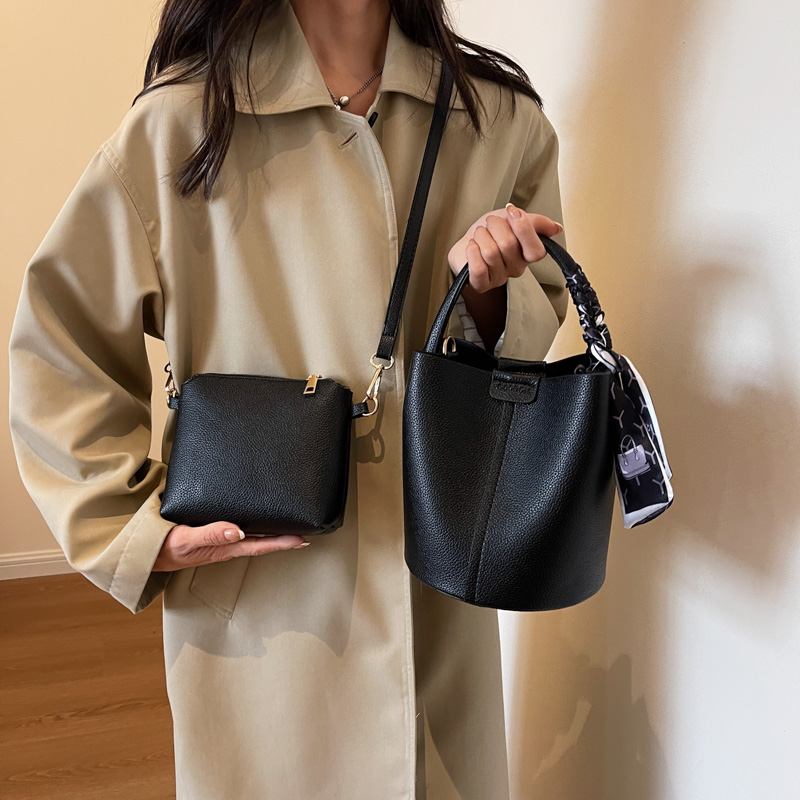 Red PU Bucket Shoulder and Cro - Luxury Bags On Sales review and price