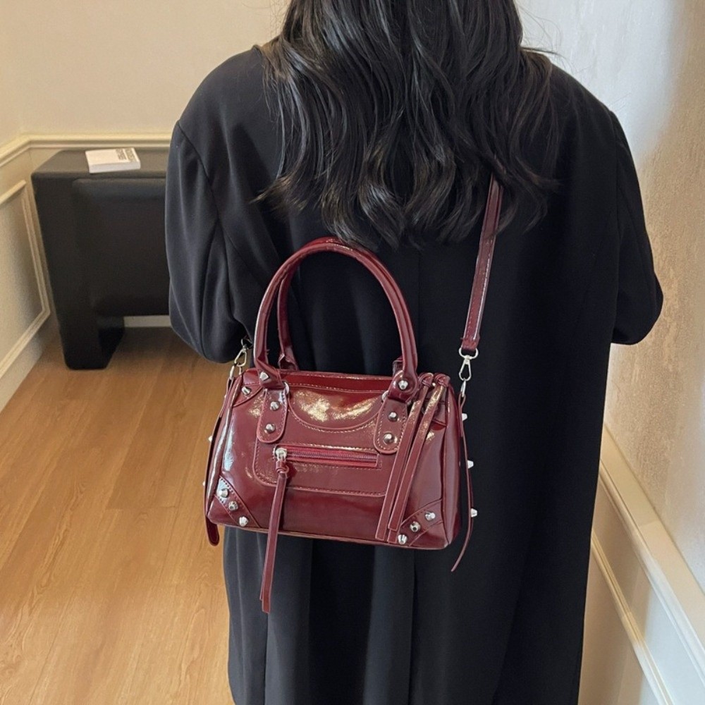 Vintage Rivets Pillow Bag Larg - Top Handle Patent Bag review and price
