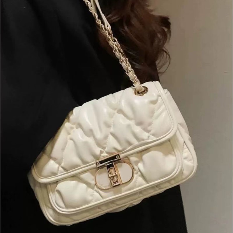 Elegant Pleated Chain Handbag  - Luxury Bags Quiet review and price