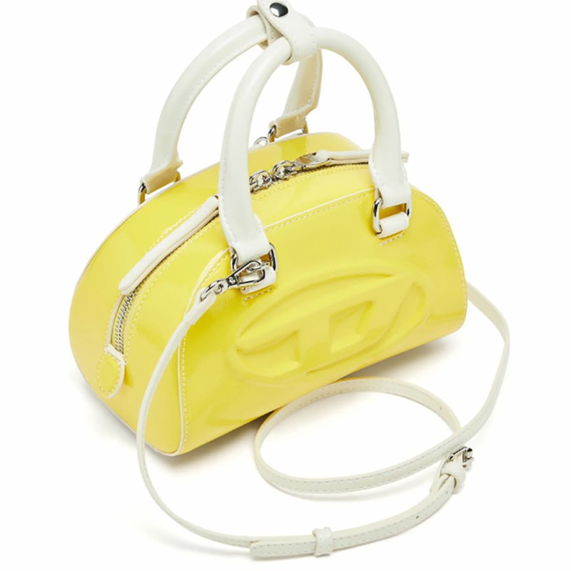 Bright Yellow Shiny Patent PU  - Top Handle Patent Bag review and price