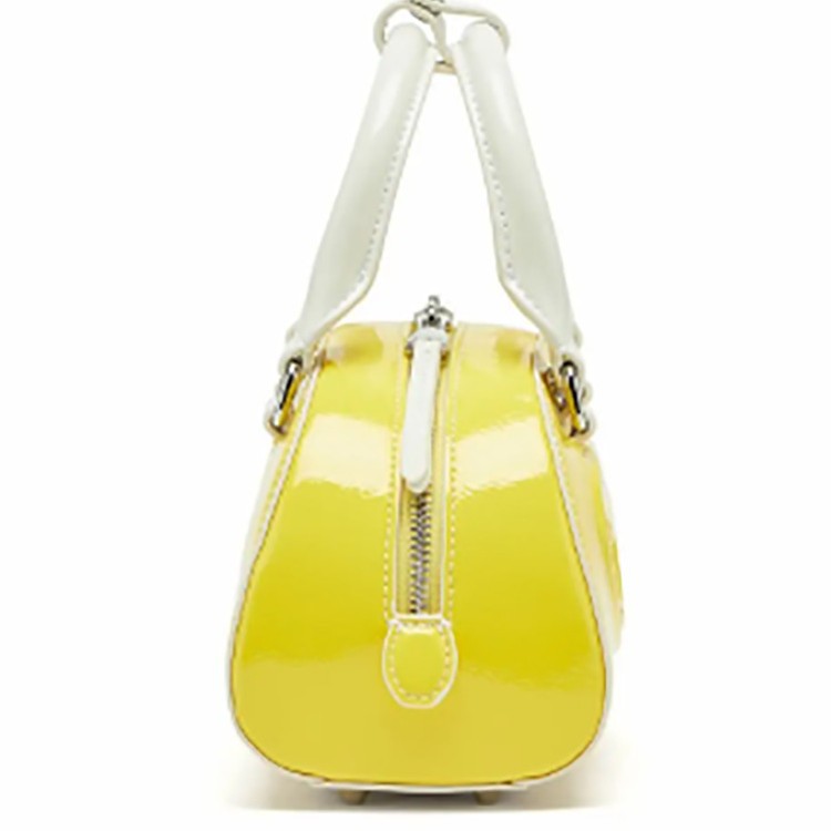 Bright Yellow Shiny Patent PU  - Top Handle Patent Bag review and price