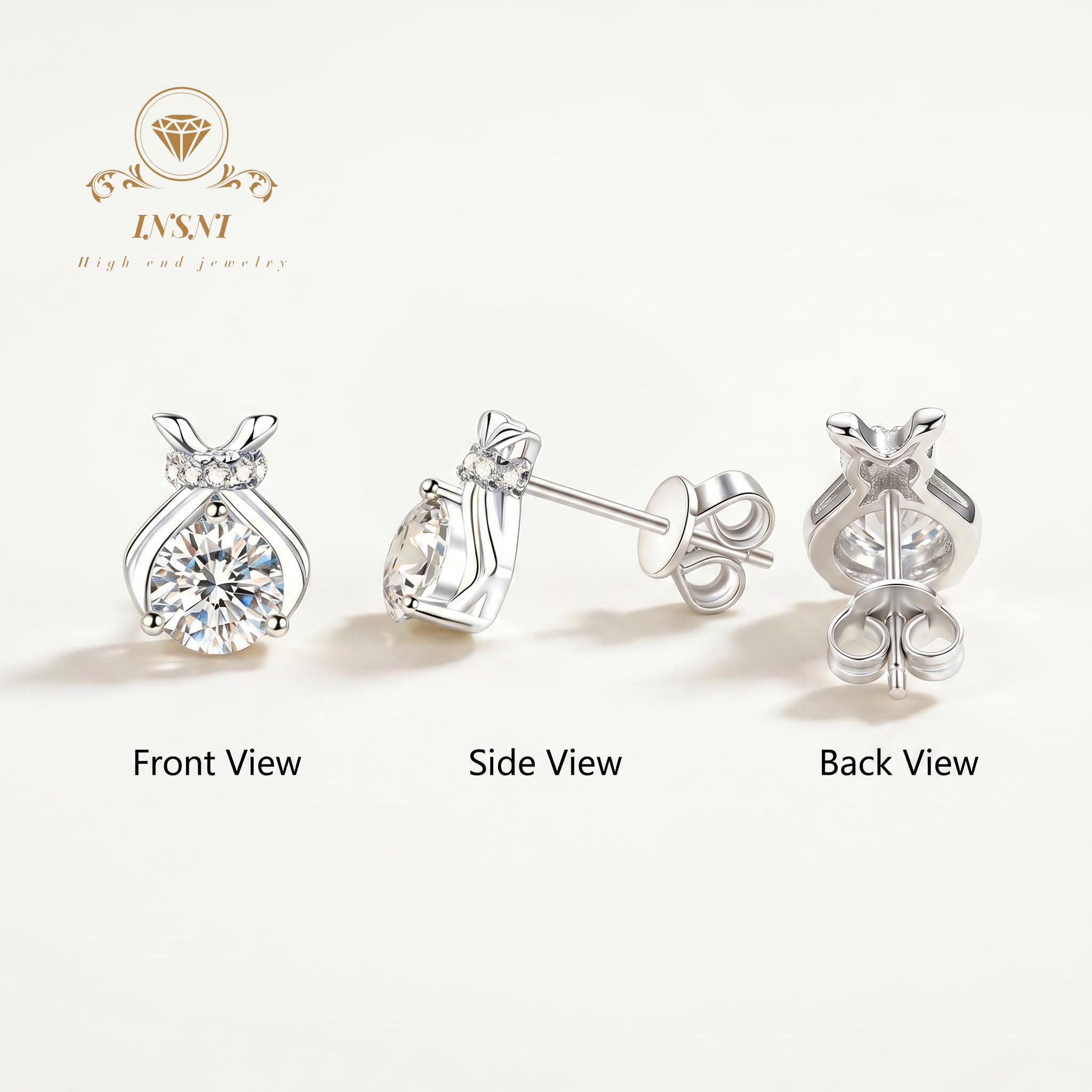S925 Silver Moissanite Bow Luc - Luxury Bags Affordable review and price