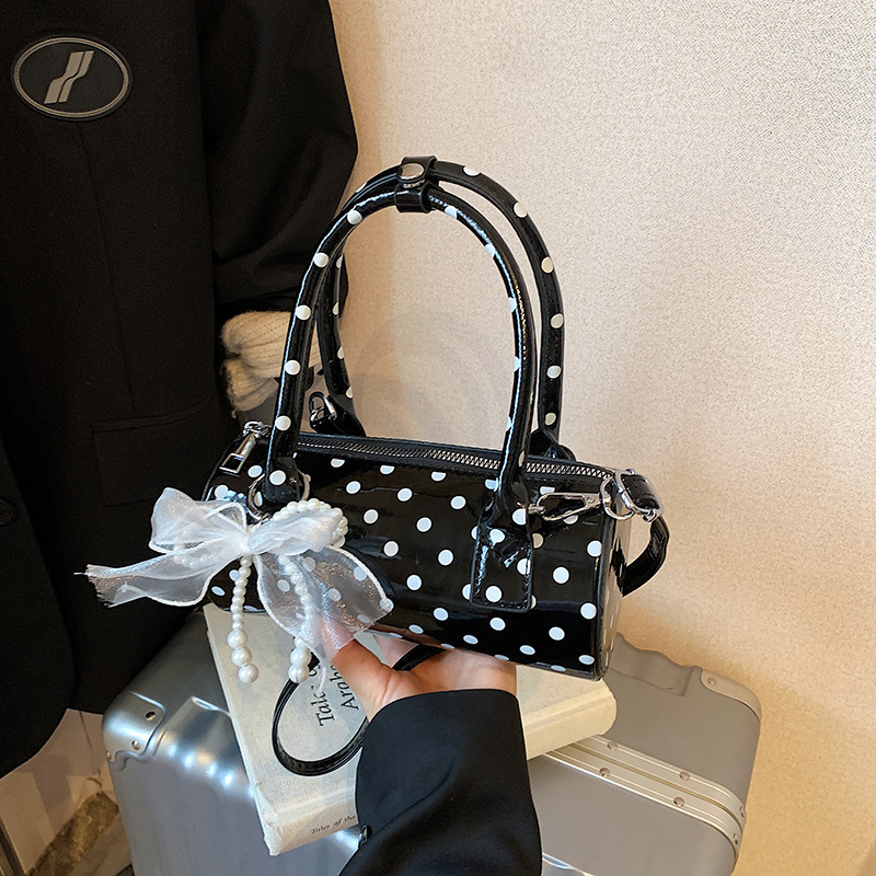 Women's Cute Polka Dot  Handba - Top Handle Patent Bag review and price