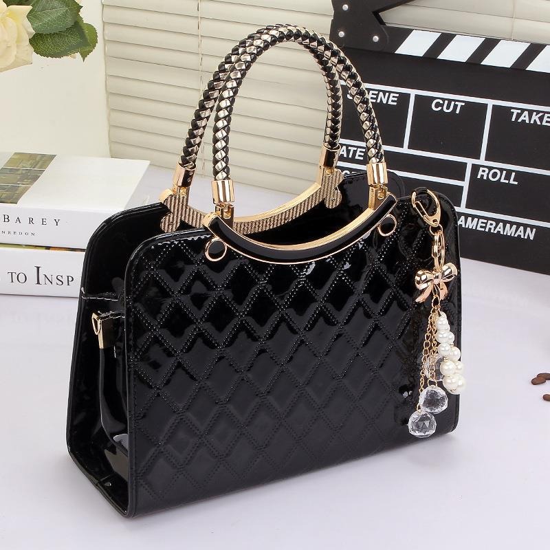 Women's Shiny Tote Patent Leat - Top Handle Patent Bag review and price