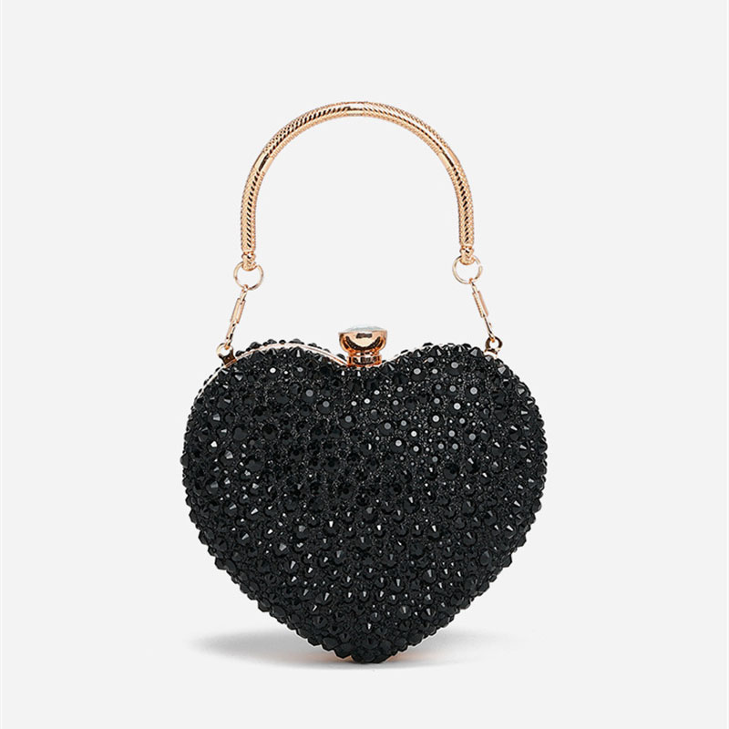 New Luxury Rhinestone Heart Cr - Mini Bag Evening Clutch review and price