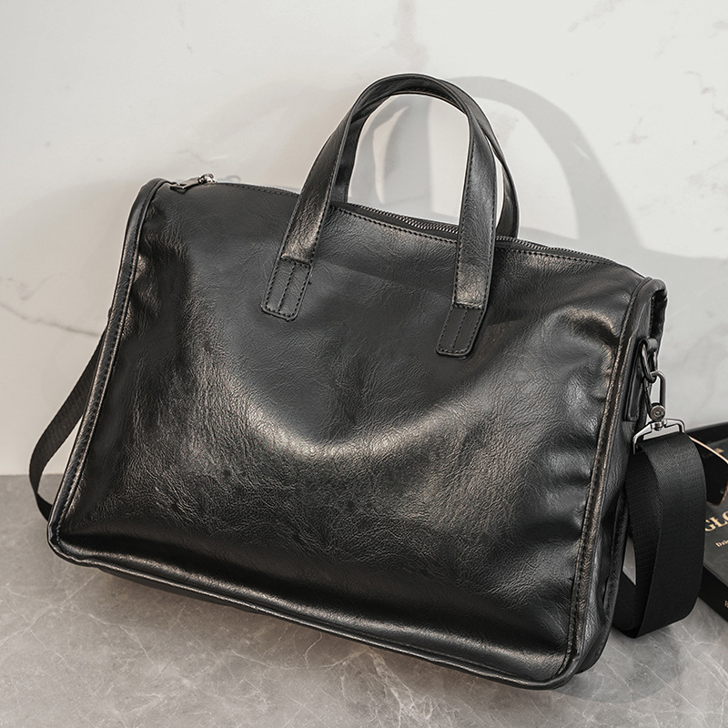 Casual Business Men's Handbag  - Luxury Tote Bags With Zipper review and price