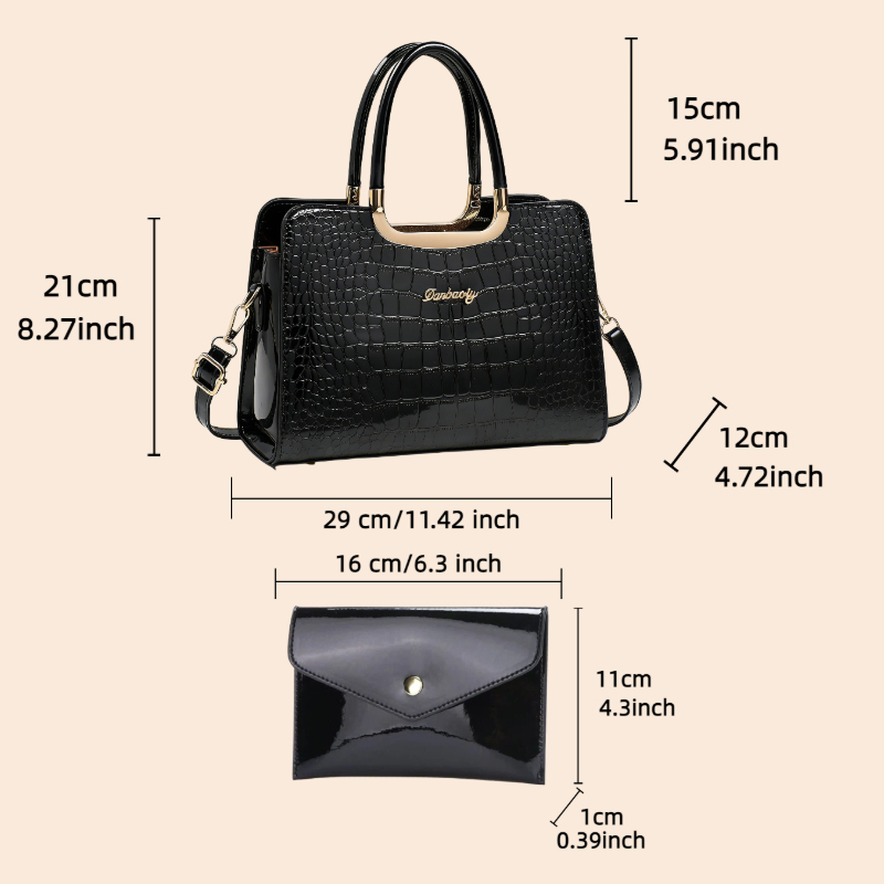 2-piece women's matching bag s - Top Handle Patent Bag review and price