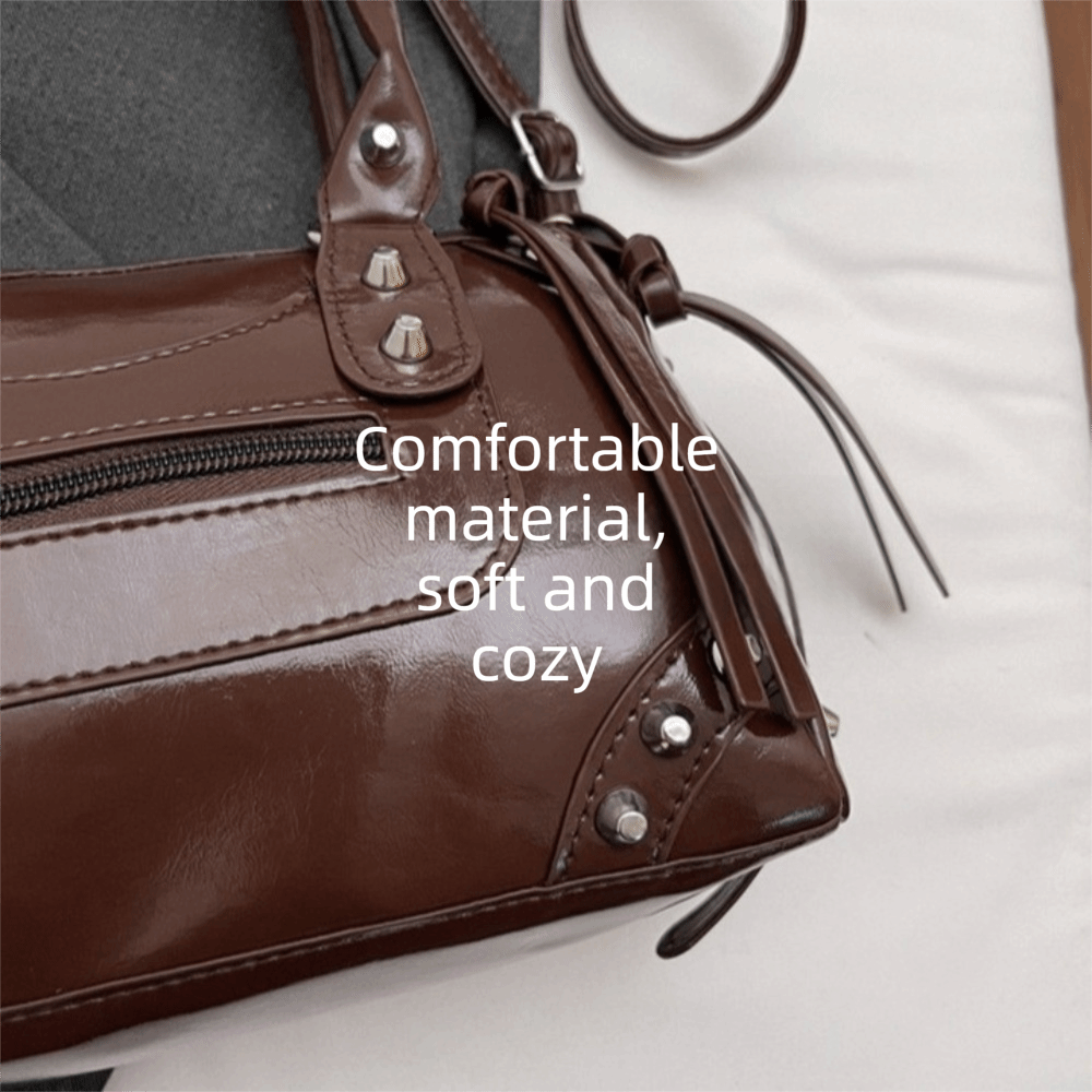 Fashion Rivets Pillow Bag Pate - Top Handle Patent Bag review and price