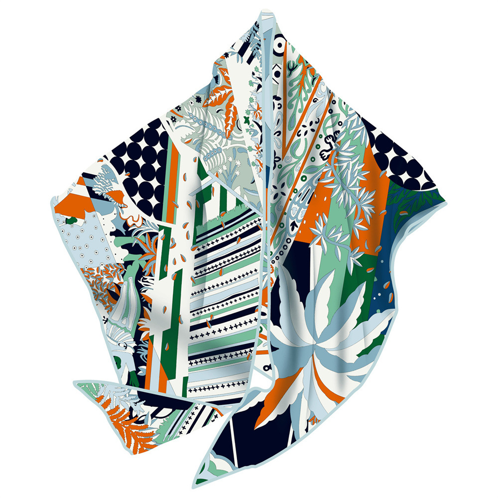 Vintage Women Silk Scarf Trian - Luxury Bags And Accessories review and price