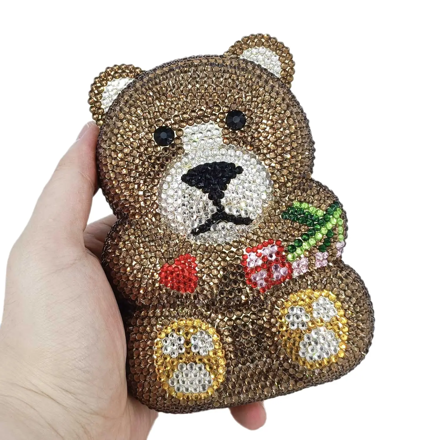 Boutique De FGG Brown Crystal  - Mini Bag Evening Clutch review and price