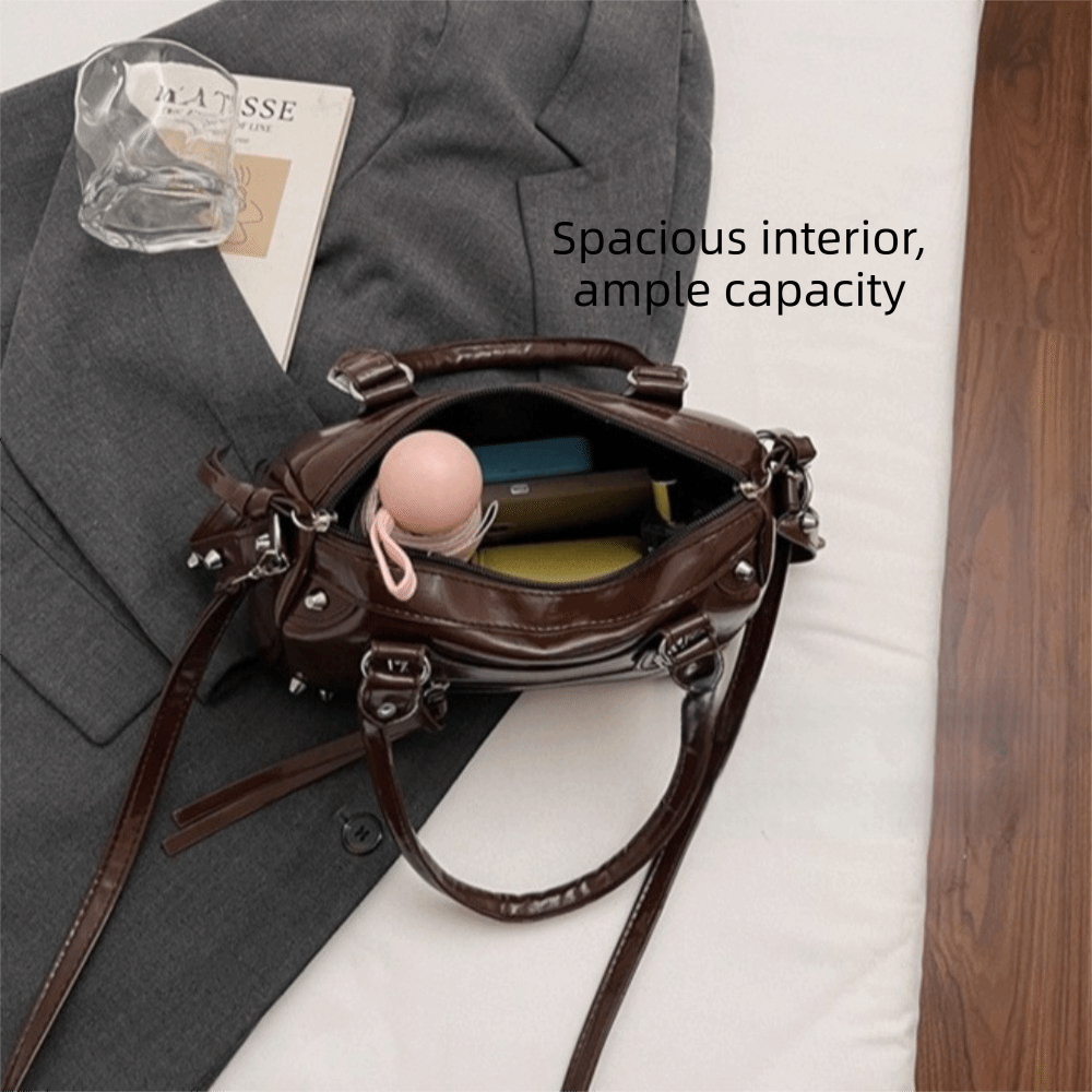 Vintage Rivets Pillow Bag Larg - Top Handle Patent Bag review and price