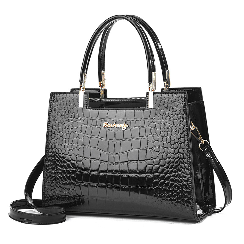 Crocodile Embossed Tote Bag, P - Top Handle Patent Bag review and price