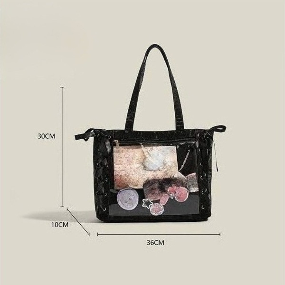 Versatile Fashion Ribbon Itaba - Luxury Tote Bags With Zipper review and price