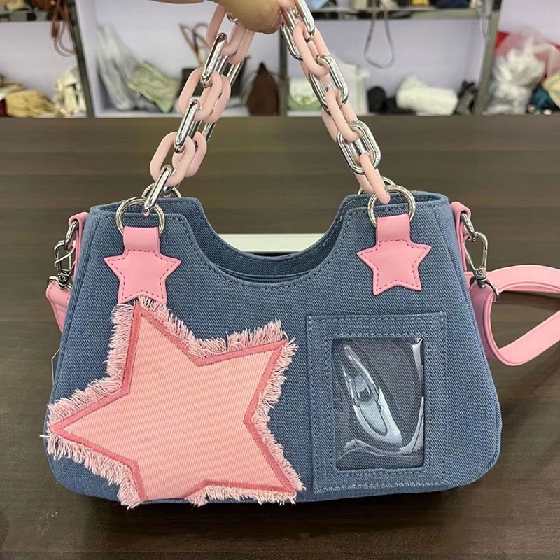 Denim Women Underarm Shopper T - Luxury Tote Bags With Zipper review and price
