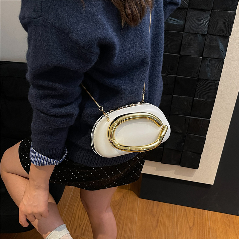 Retro Gold Metal Handle Women  - Mini Bag Evening Clutch review and price