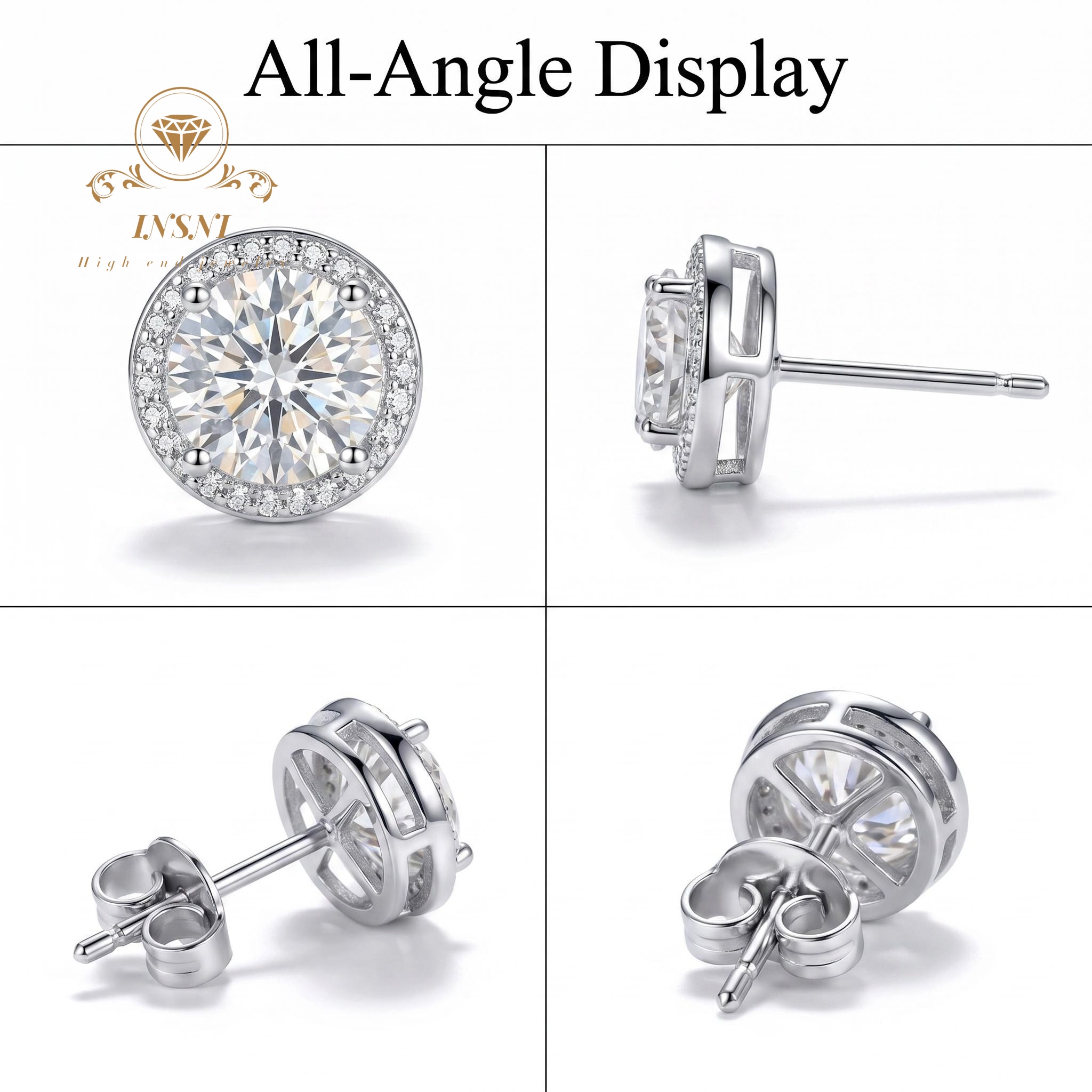 D-color Moissanite Sterling Si - Luxury Bags Affordable review and price