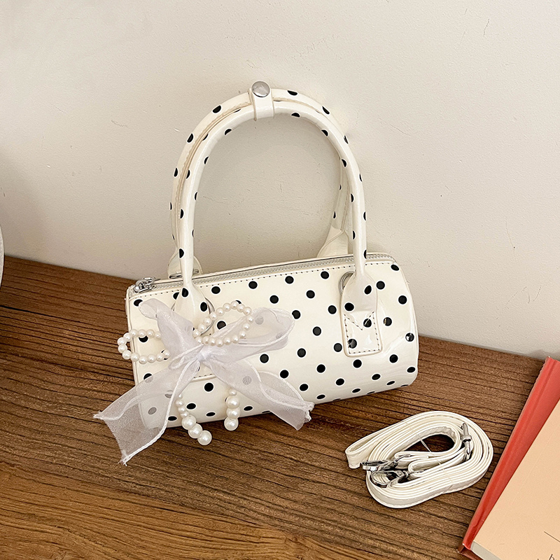 Korean Polka Dot Mini Handbag  - Top Handle Patent Bag review and price
