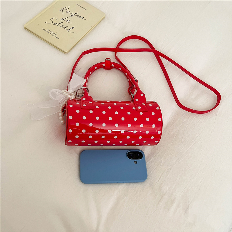 Korean Polka Dot Mini Handbag  - Top Handle Patent Bag review and price