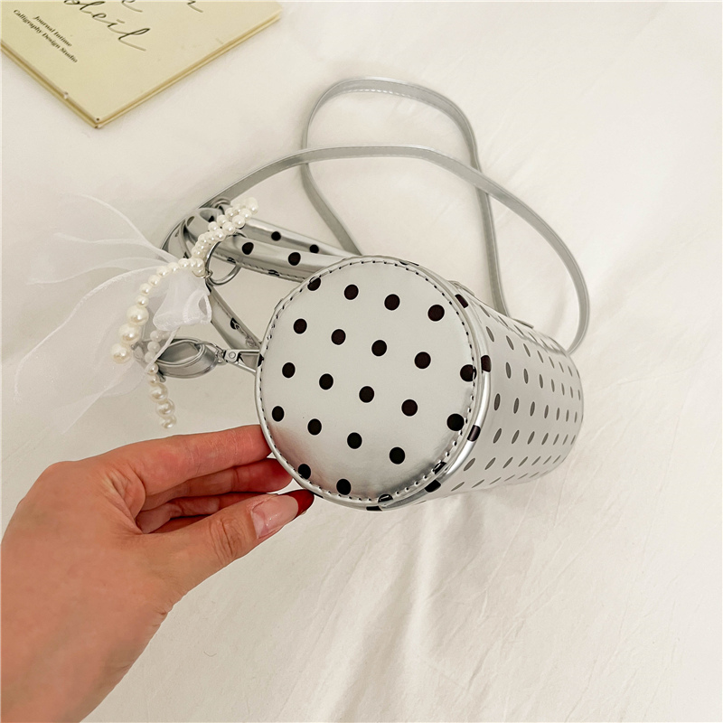 Korean Polka Dot Mini Handbag  - Top Handle Patent Bag review and price