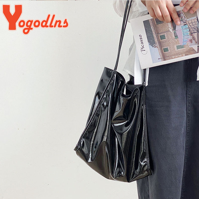 Yogodlns Luxury Patent Leather - Top Handle Patent Bag review and price