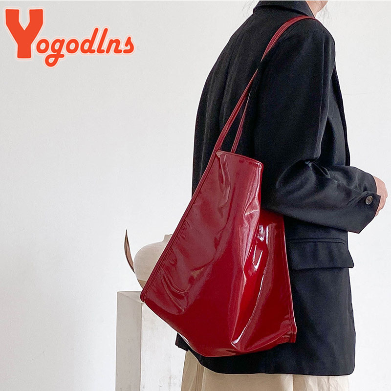 Yogodlns Luxury Patent Leather - Top Handle Patent Bag review and price